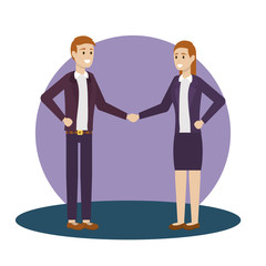 Fototapeta premium Businessman and businesswoman avatar design