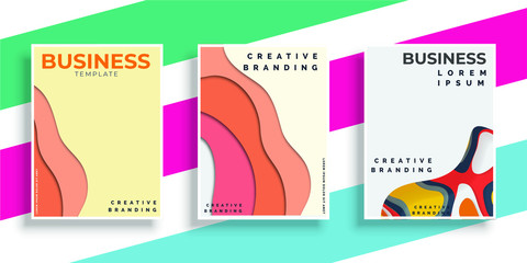 illustration of Paper Cut Abstract Pattern Background for minimal dynamic cover design. Flyer, banner, slyder, placard, poster template