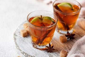 Spicy apple cider, autumn drink