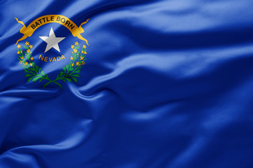 Waving state flag of Nevada - United States of America