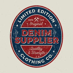 Denim Supplier Label - Aged Tee Design For Printing
