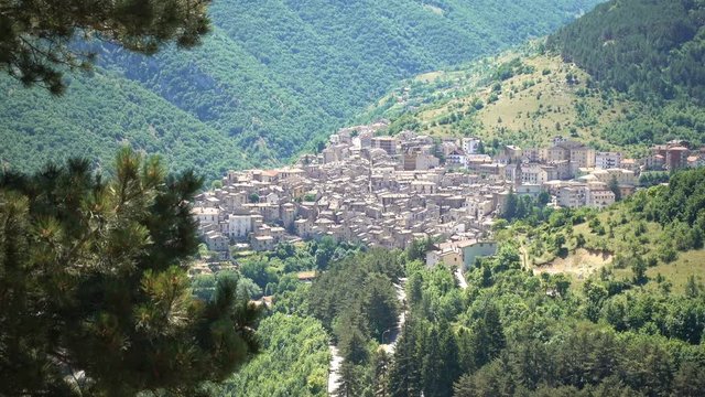 Suggestive and panoramic view of Scanno,Abruzzo,Italy