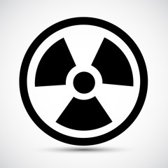 Radiation Traditional Hazard Black Icon Isolated On White Background