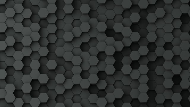 Duo tone hexagon 3D background texture. 3d rendering illustration. Futuristic abstract background. Modern technology © LIORIKI