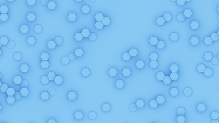 Duo tone hexagon 3D background texture. 3d rendering illustration. Futuristic abstract background. Modern technology