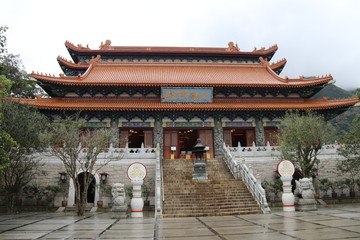 Pagode du monastère de Po Lin, île de Lantau à Hong Kong	