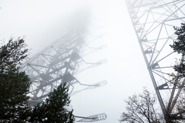 Large antenna complex in the mist