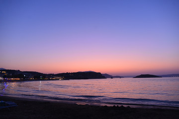 Sonnenuntergang Ägaisküste Almyrida / Kreta