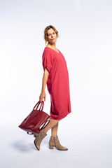 Beautyfull woman in Studio in Modern autum fashion