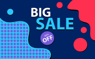 Sale banner template design  Big sale special offer. Vector illustration.