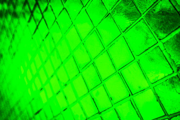 Beautiful closeup textures abstract color dark black white and light green tiles granite and light green glass pattern wall and background and art