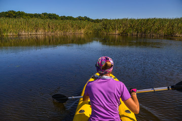 the young girl on the kayak