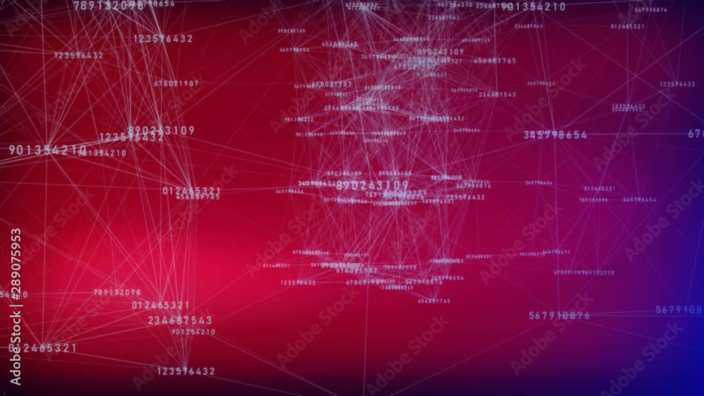 Poster 3d animation of a modern concept of computer cloud system om the pink background. different numbers 