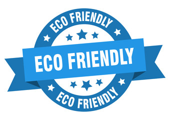 eco friendly ribbon. eco friendly round blue sign. eco friendly