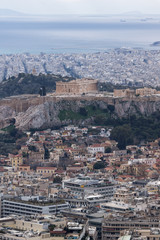 Obraz premium Panorama of the city of Athens from Lycabettus hill, Greece