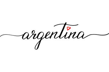 Argentina handwritten text vector