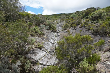 la réunion cirque de mafate in frankreich im sommer