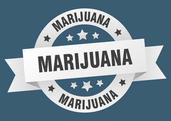 marijuana ribbon. marijuana round white sign. marijuana