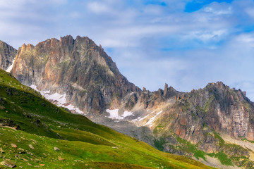 mountains at border of France and Swiss