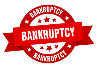 bankruptcy ribbon. bankruptcy round red sign. bankruptcy