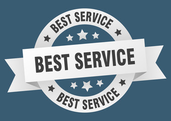 best service ribbon. best service round white sign. best service