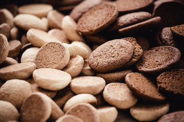 Fototapeta na wymiar Close up of cocoa and honey cookies, 