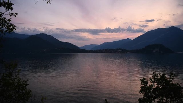 Bellagio Italy Lake Como Sunset. Summer Season. European Destination.