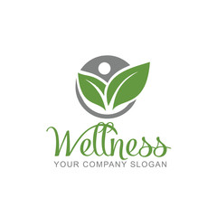 Wellness logo design vector