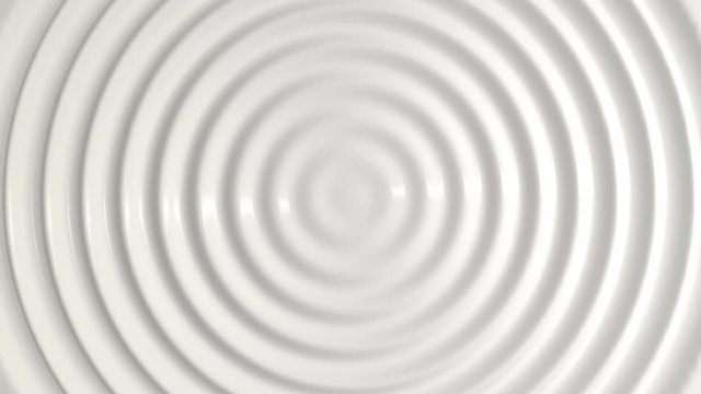 Top view of milk or cream or white souces animation with light reflections. 3d rendering. Seamless loop.