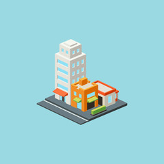 Mini City Block Isometric Color