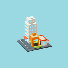 Mini City Block Isometric Color