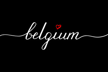 Belgium handwritten text vector