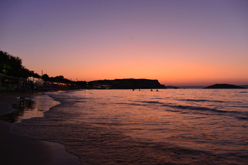 Sonnenuntergang Ägaisküste Almyrida / Kreta