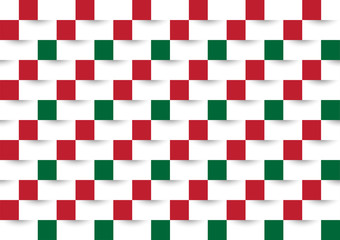 Fototapeta premium Geometric pattern with red and green colors