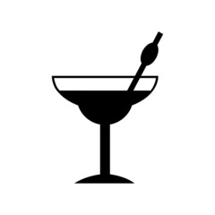 Cocktail vector icon. drink illustration symbol.