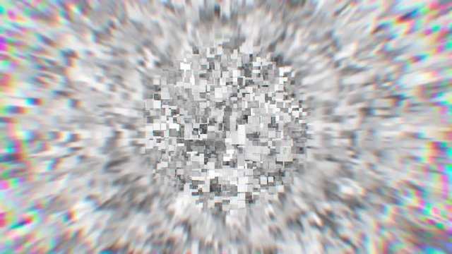 Disco Mirror Smeary Blocky Noise Motion Background Seamless Loop