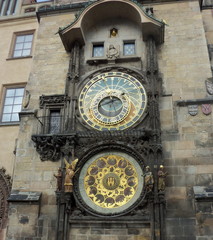 Europe, tourism, travel, winter. Beautiful buildings and architecture of Prague.