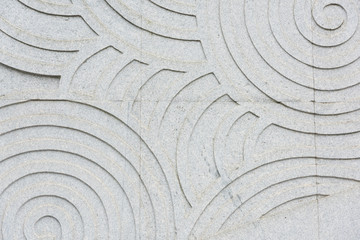 Granite stone splicing carved spiral texture closeup