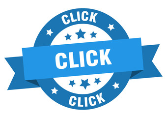 click ribbon. click round blue sign. click