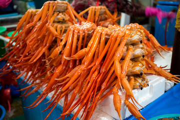 Seafood market in Korea