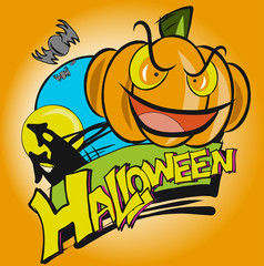 Halloween vector image for Holiday concept
