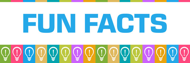 Fun Facts Colorful Boxes Bulbs Horizontal 
