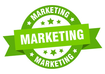 marketing ribbon. marketing round green sign. marketing