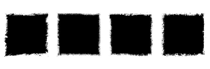 Set of grunge backgrounds black on white background