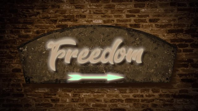 Street Sign the Way to Freedom