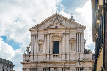 ROME, ITALY - January 17, 2019:Traditional Cathedral building in Rome, ITALY