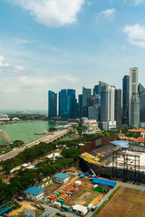 Fototapeta na wymiar Singapore skyscrapers