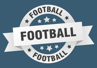 football ribbon. football round white sign. football