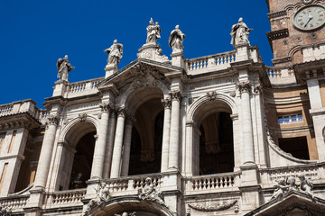 Fototapeta na wymiar The historical Basilica of Saint Mary Major built on 1743 in Rome