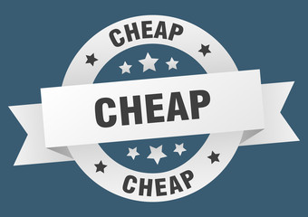 cheap ribbon. cheap round white sign. cheap